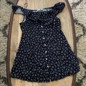 Ruffle off the shoulder floral summer dress